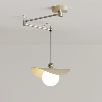 Colorful Shade With Floral Glass Pendant Light