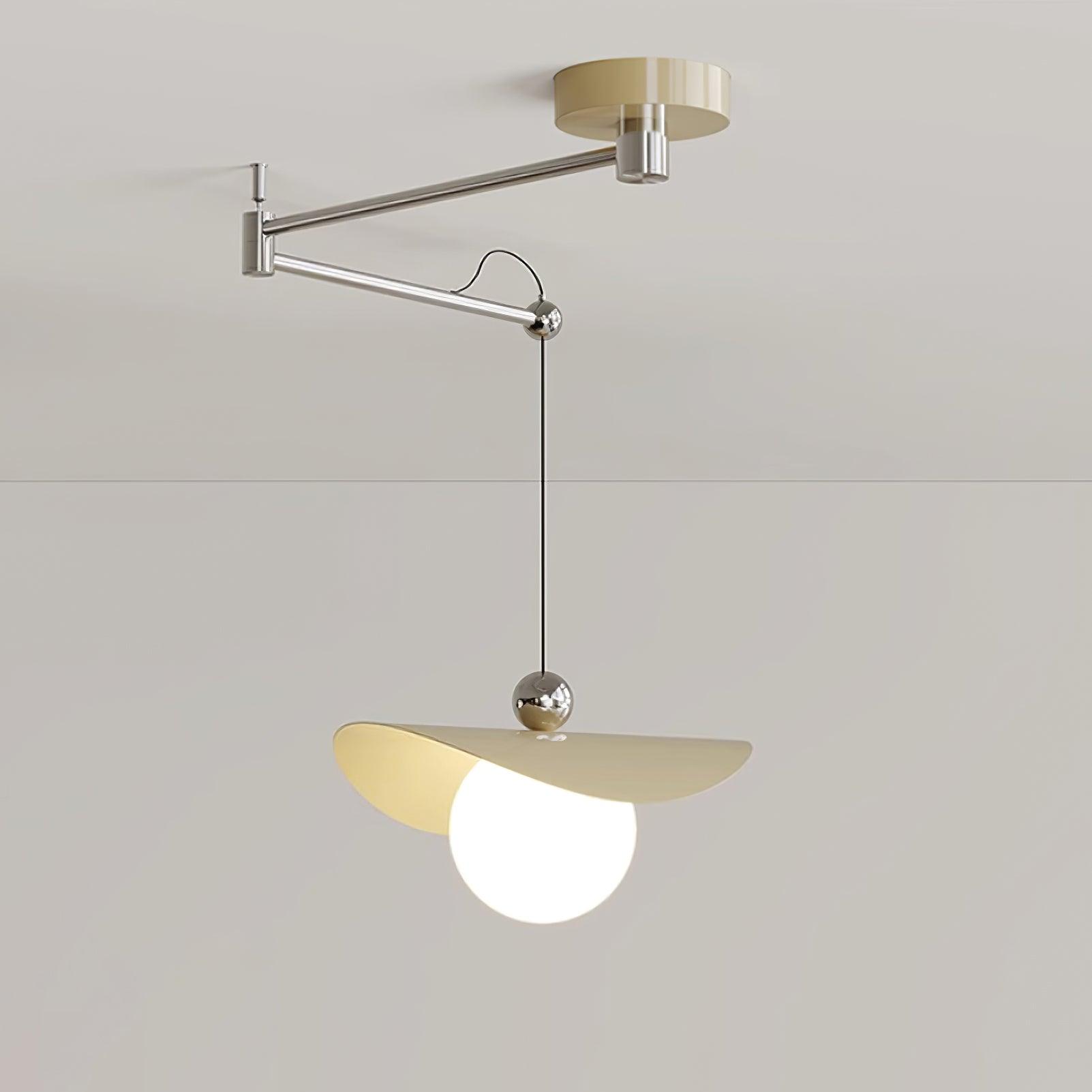 Colorful Shade With Floral Glass Pendant Light