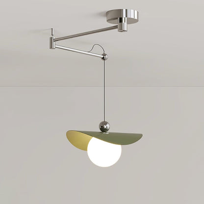 Colorful Shade With Floral Glass Pendant Light