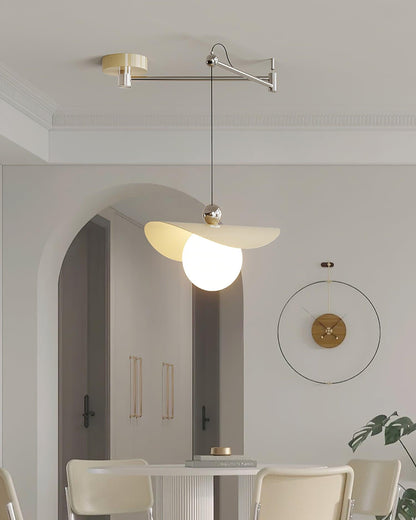 Colorful Shade With Floral Glass Pendant Light