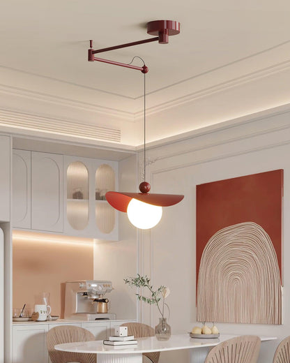Colorful Shade With Floral Glass Pendant Light