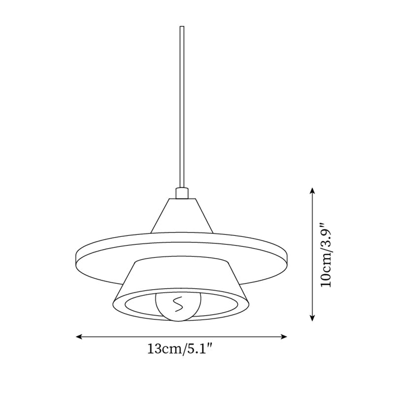 Wooden Disc Diffuser With Travertine Stone Pendant Light