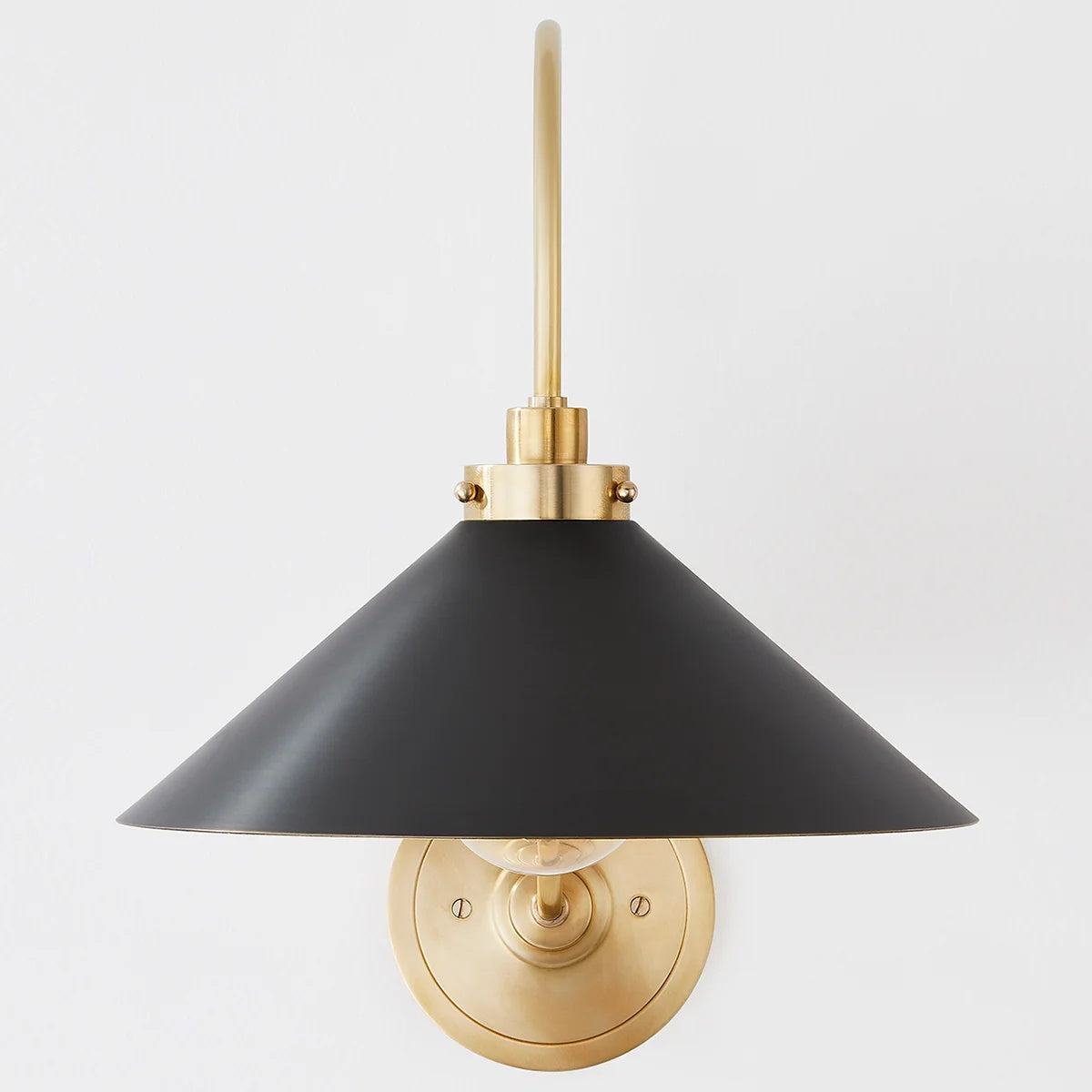 Conical Shade Helena Vintage Brass Wall Light