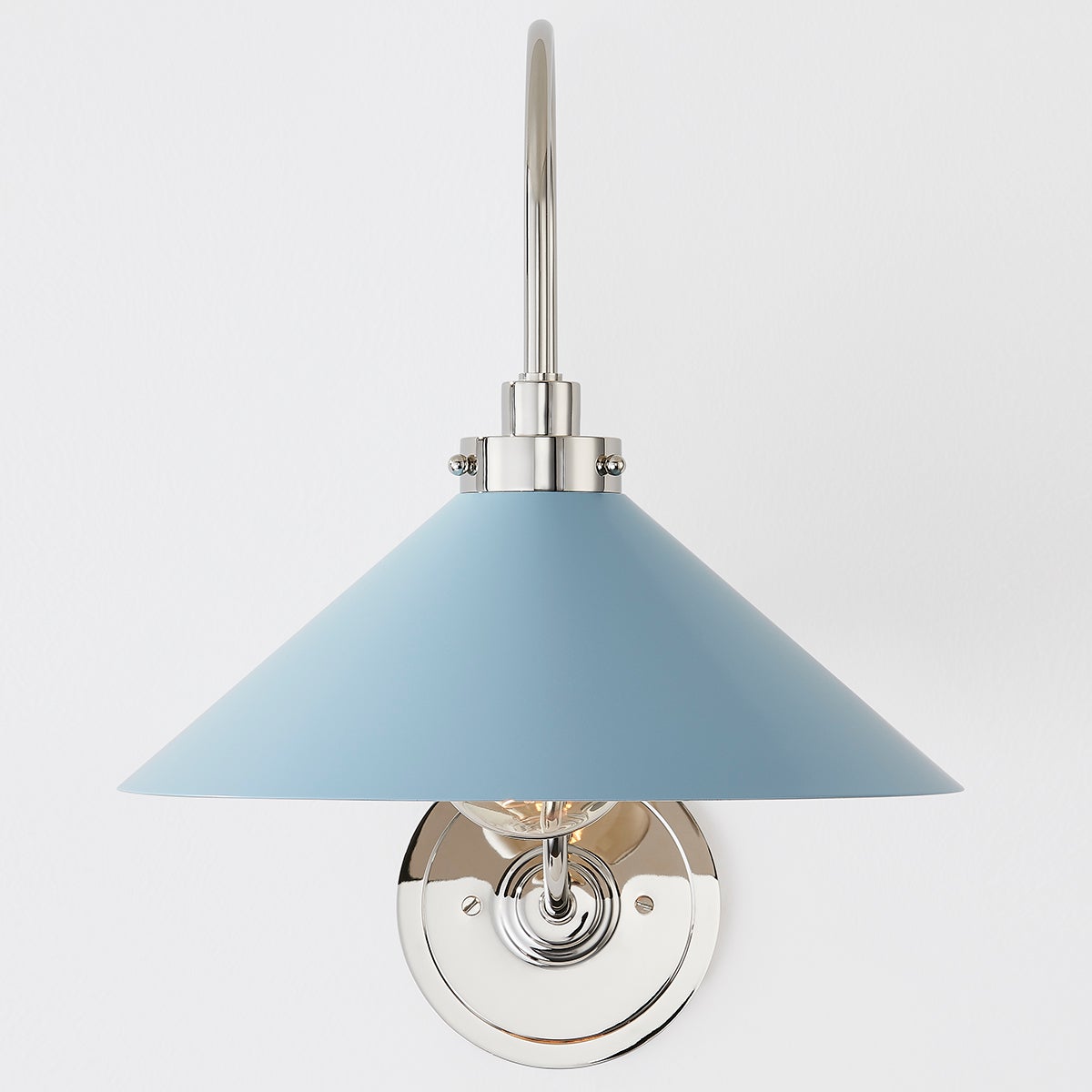 Conical Shade Helena Vintage Brass Wall Light