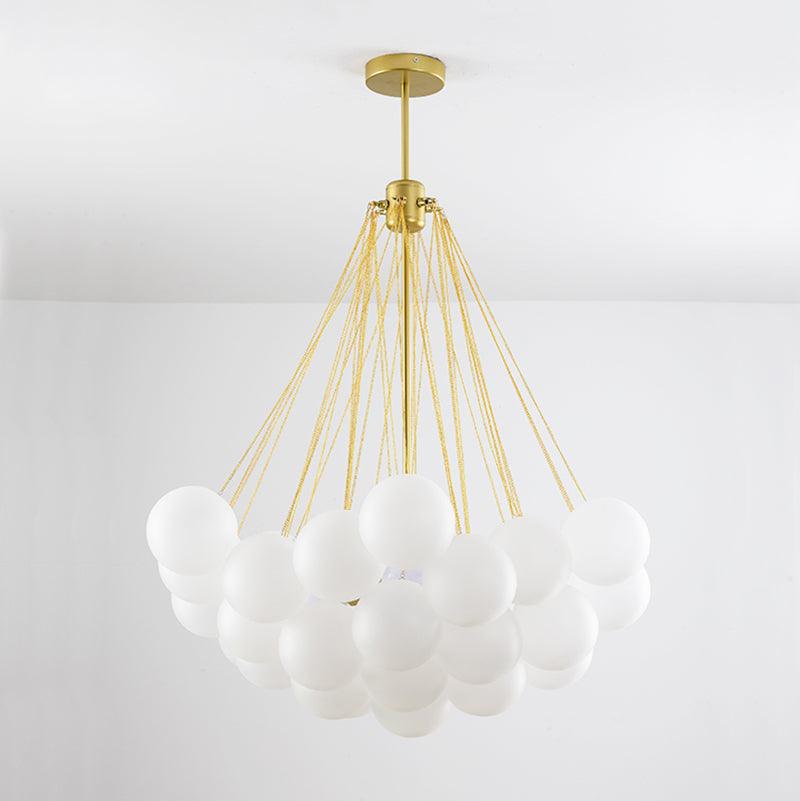 Warm Ambient Glow Frosted Glass Orbs Pendant Light