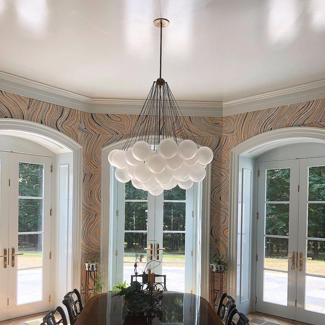 Warm Ambient Glow Frosted Glass Orbs Pendant Light