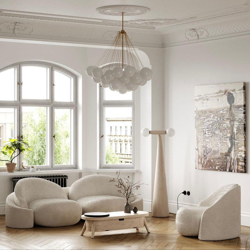 Warm Ambient Glow Frosted Glass Orbs Pendant Light