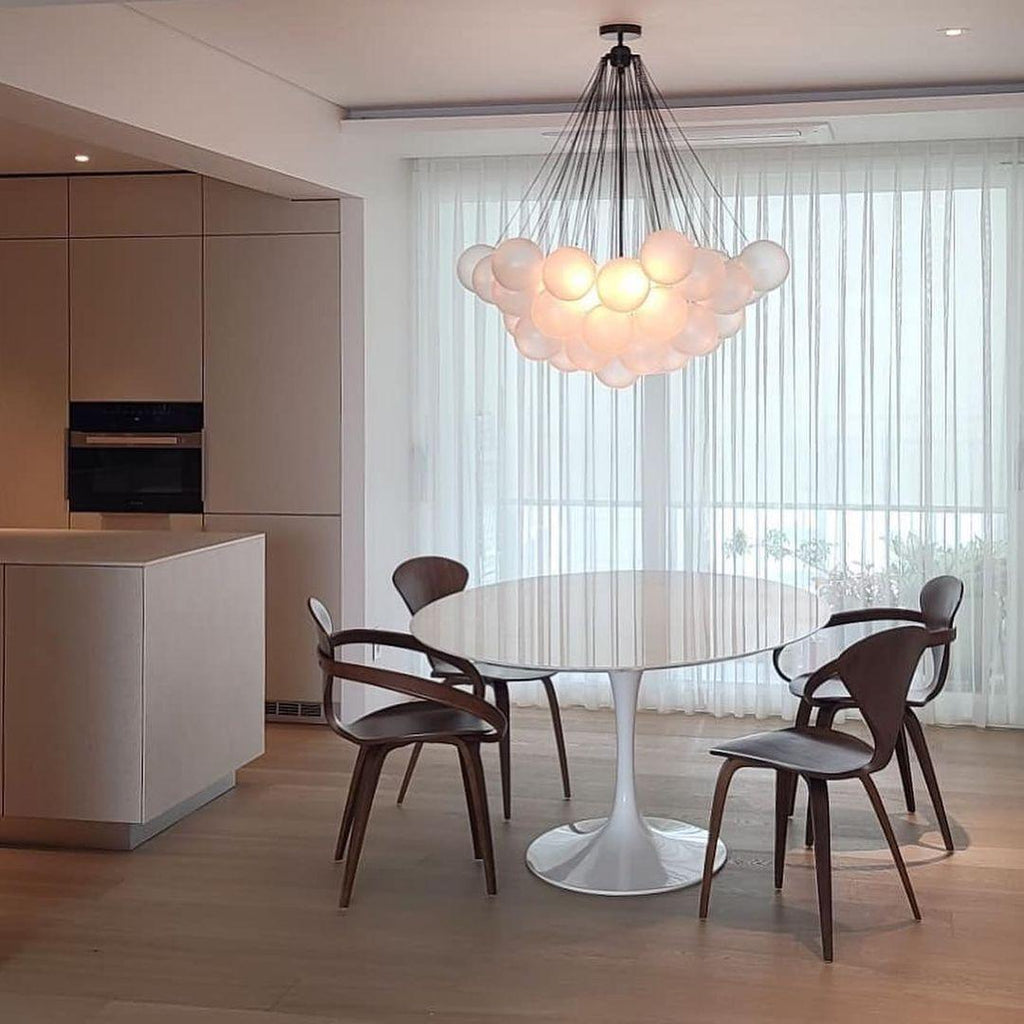 Warm Ambient Glow Frosted Glass Orbs Pendant Light