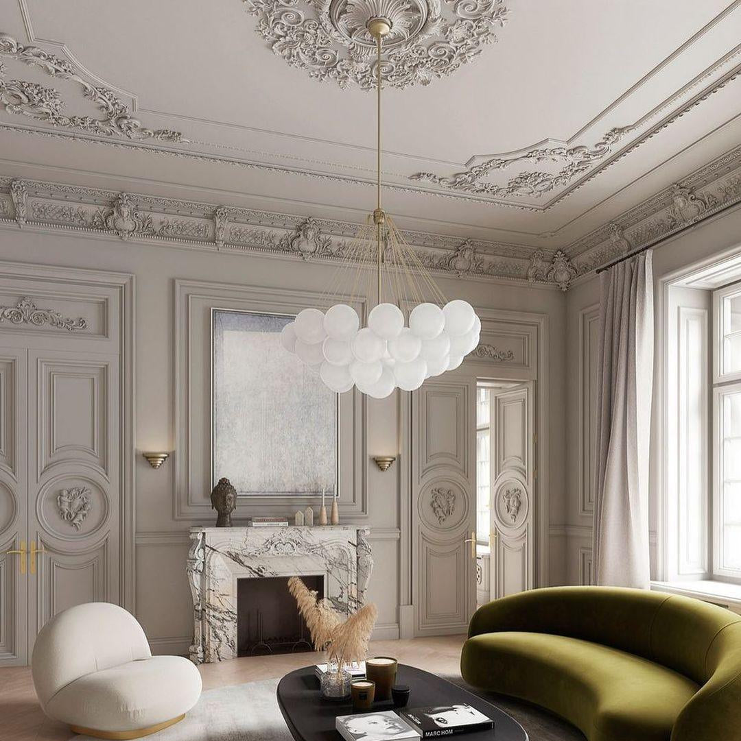Warm Ambient Glow Frosted Glass Orbs Pendant Light