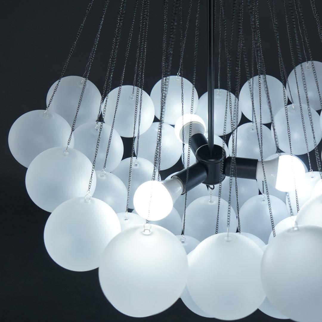 Warm Ambient Glow Frosted Glass Orbs Pendant Light