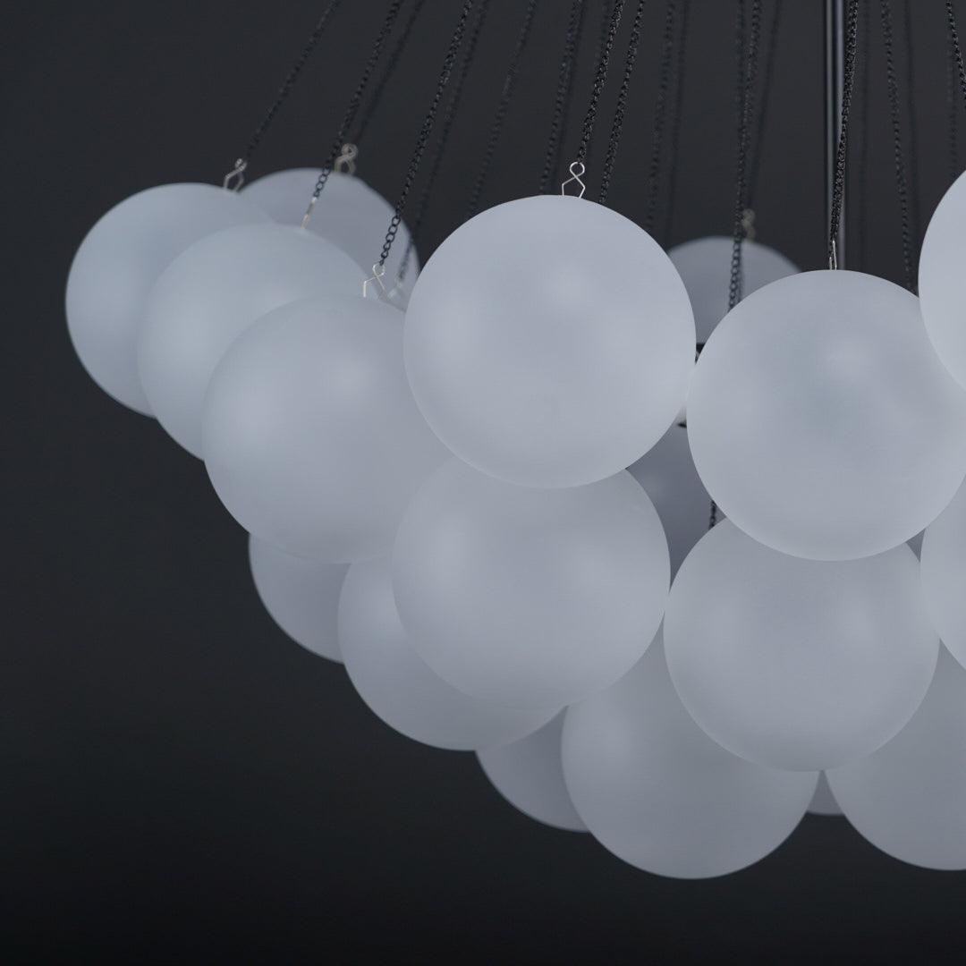 Warm Ambient Glow Frosted Glass Orbs Pendant Light