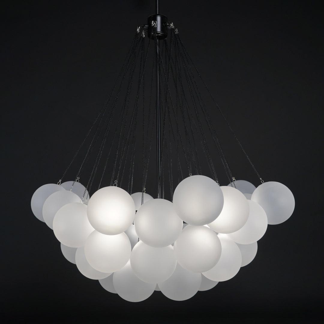 Warm Ambient Glow Frosted Glass Orbs Pendant Light