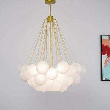 Warm Ambient Glow Frosted Glass Orbs Pendant Light