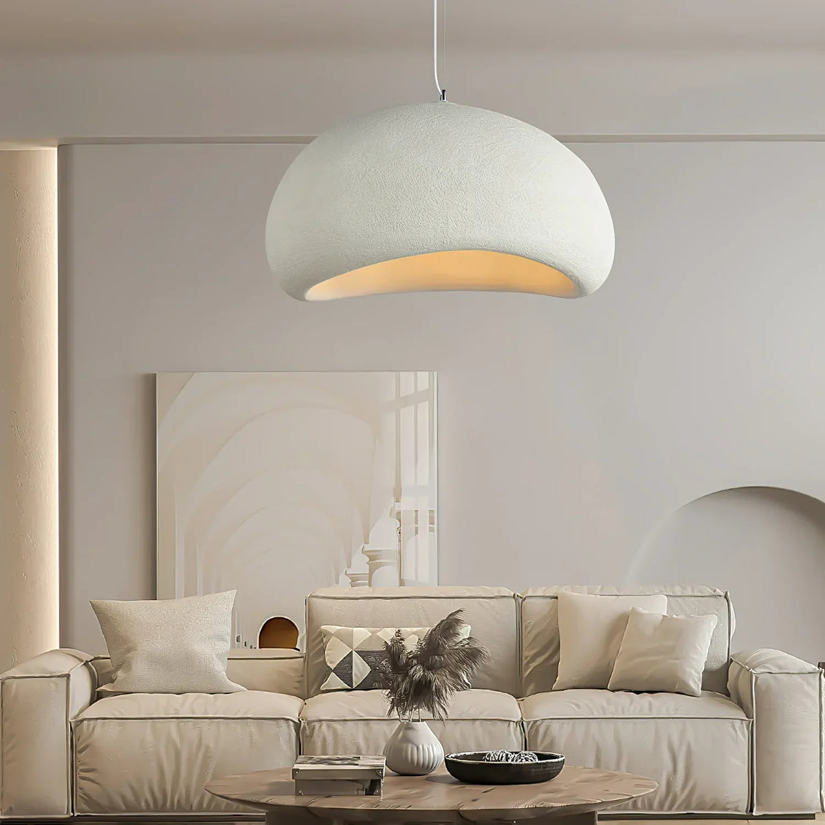 Gentle Ambience Delivered by Cloudlike Globe Pendant Light