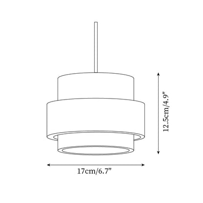 Warmth Walnut Band Pendant Light With Travertine
