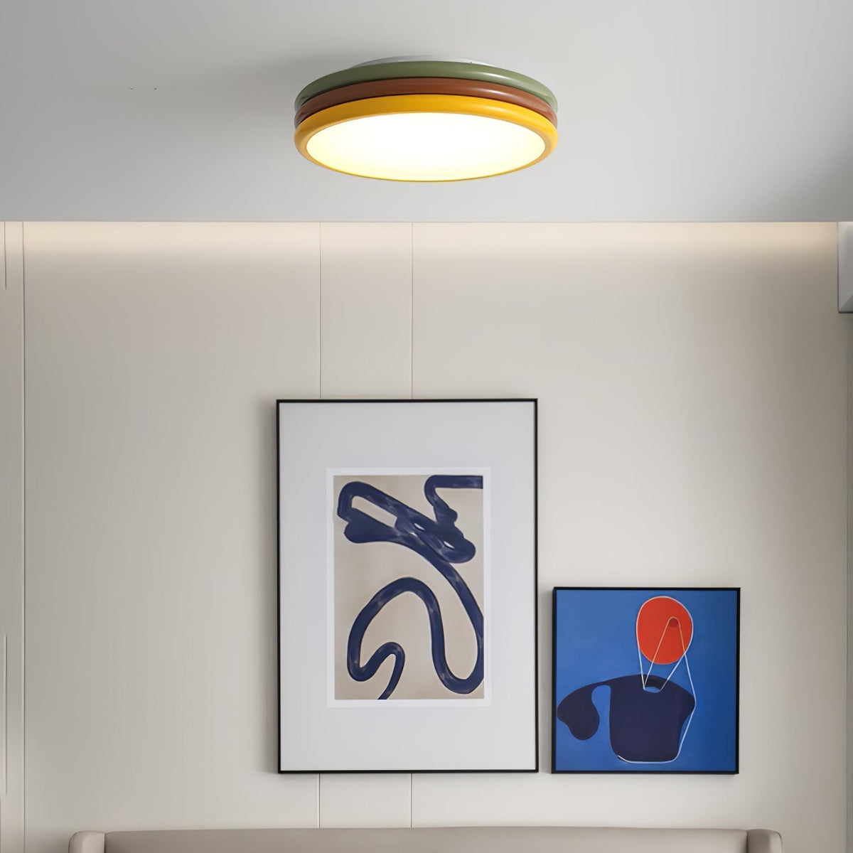 Warm Panel Accents PrismStack Colour Ceiling Lamp