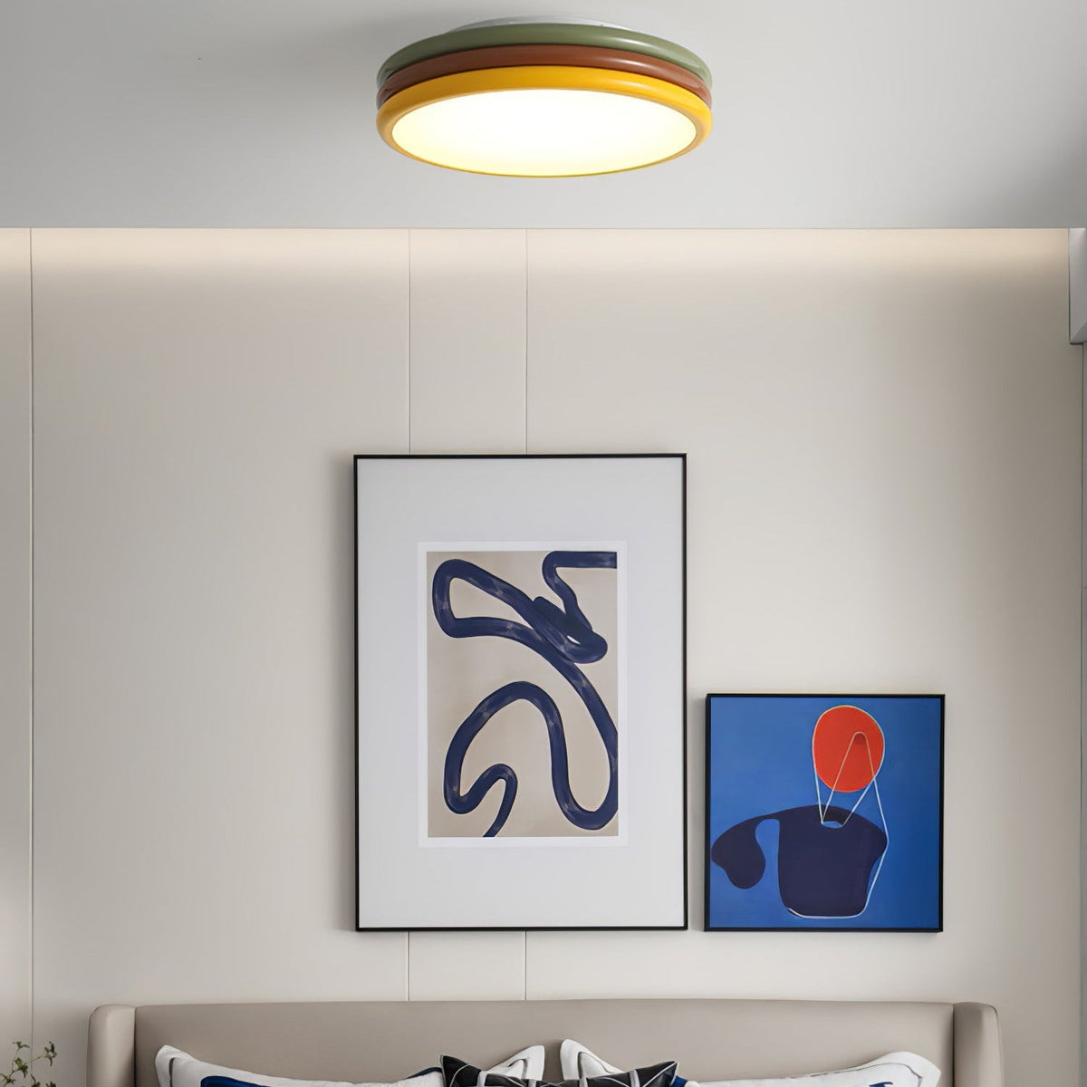 Warm Panel Accents PrismStack Colour Ceiling Lamp
