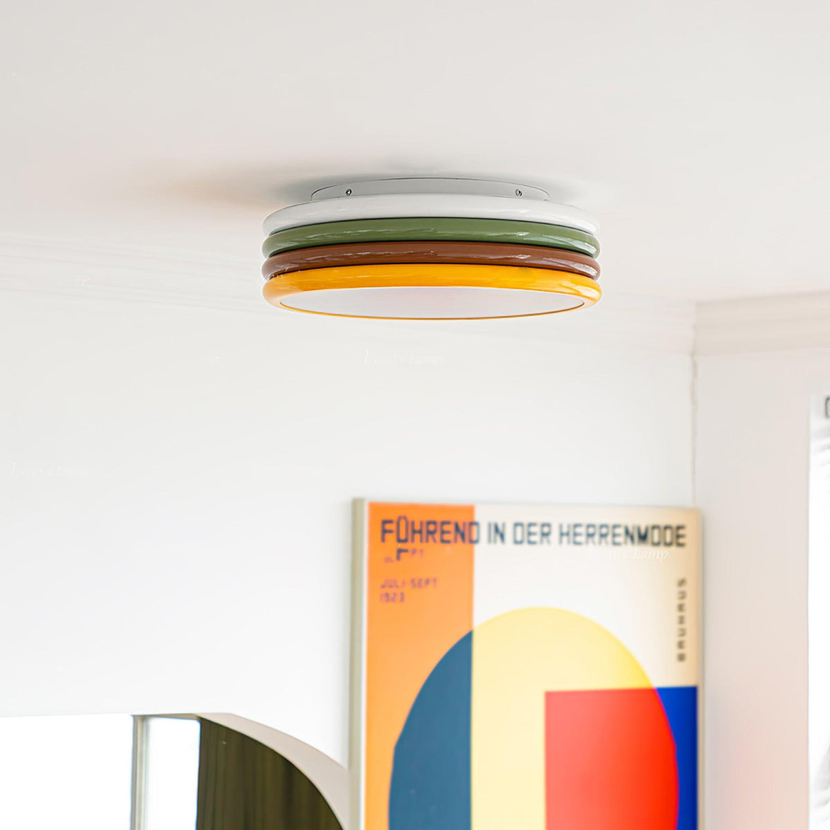 Warm Panel Accents PrismStack Colour Ceiling Lamp