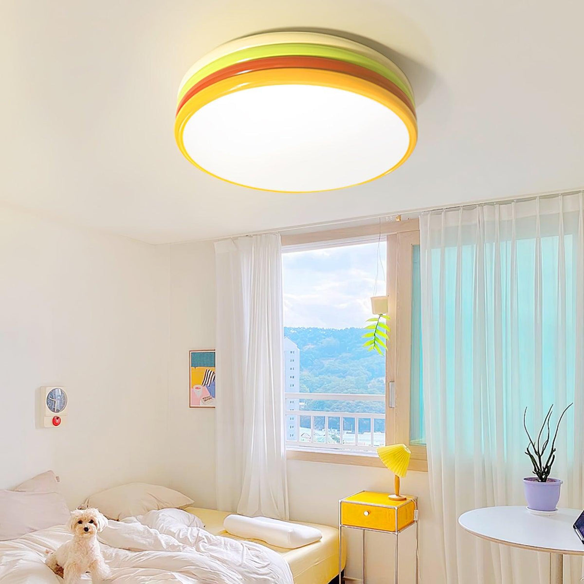 Warm Panel Accents PrismStack Colour Ceiling Lamp