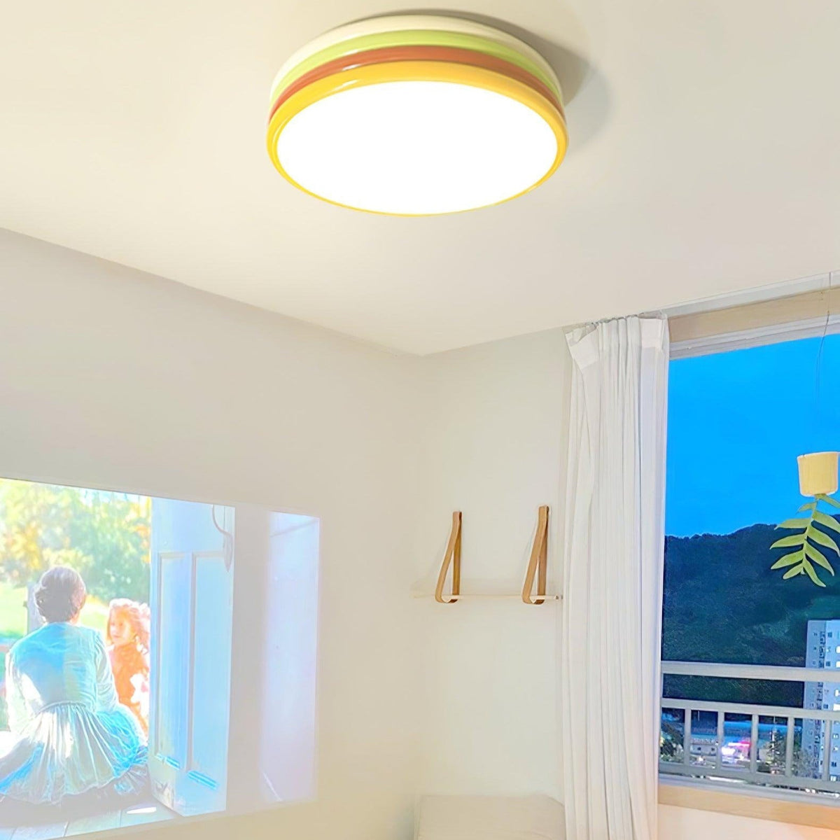 Warm Panel Accents PrismStack Colour Ceiling Lamp