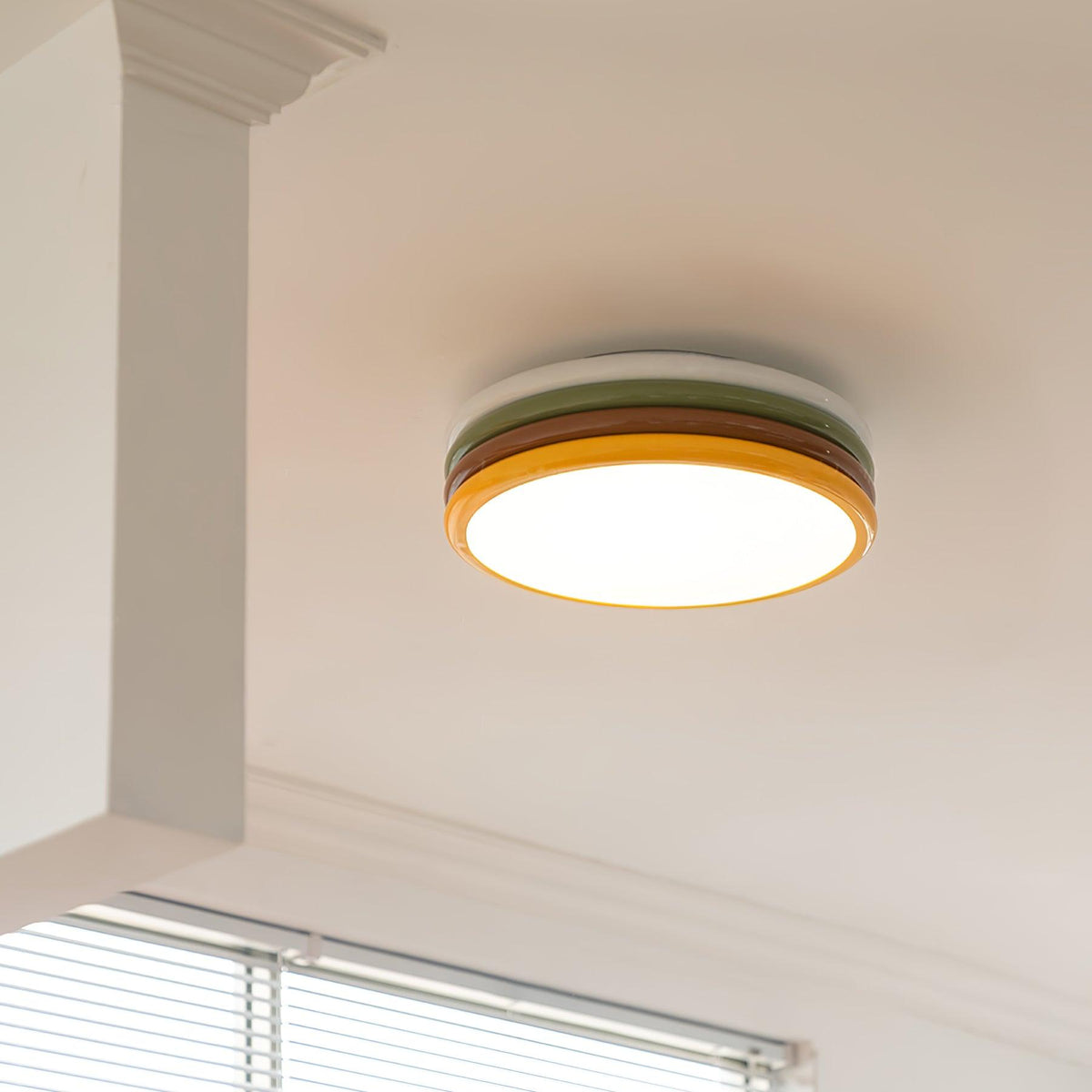 Warm Panel Accents PrismStack Colour Ceiling Lamp
