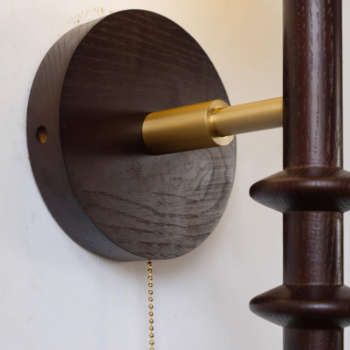 Wood And Glass Globe Wall Light With Damp Rated And E26 E27 Socket