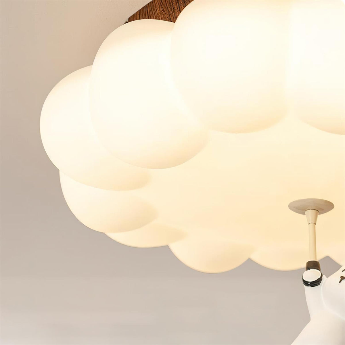 Nursery Flush Mount Warm Glow Cloud Bear Ceiling Light