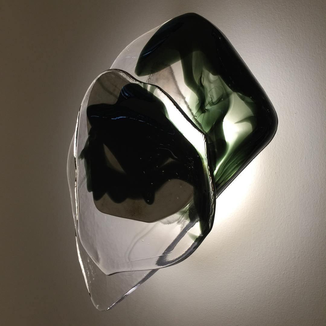 Wall Glass Swirl Black Matte