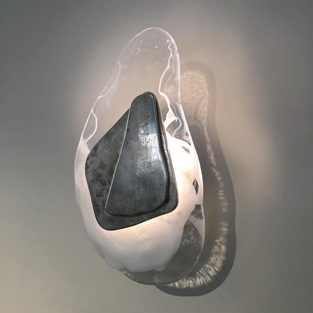 Wall Glass Swirl Black Matte