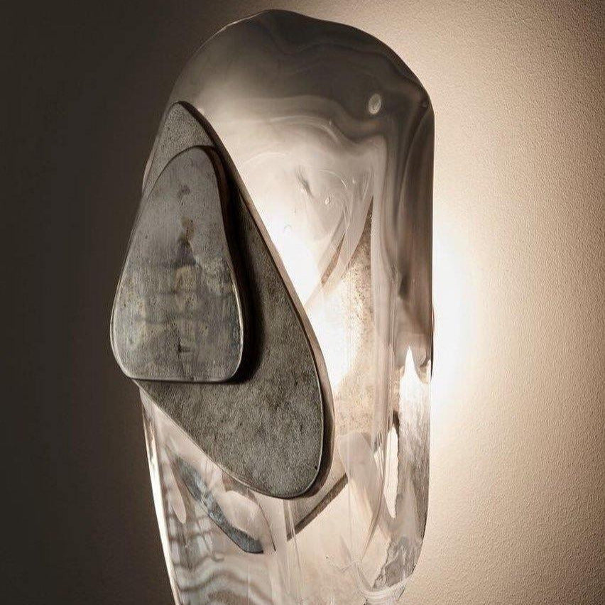 Wall Glass Swirl Black Matte