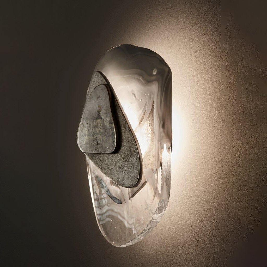 Wall Glass Swirl Black Matte
