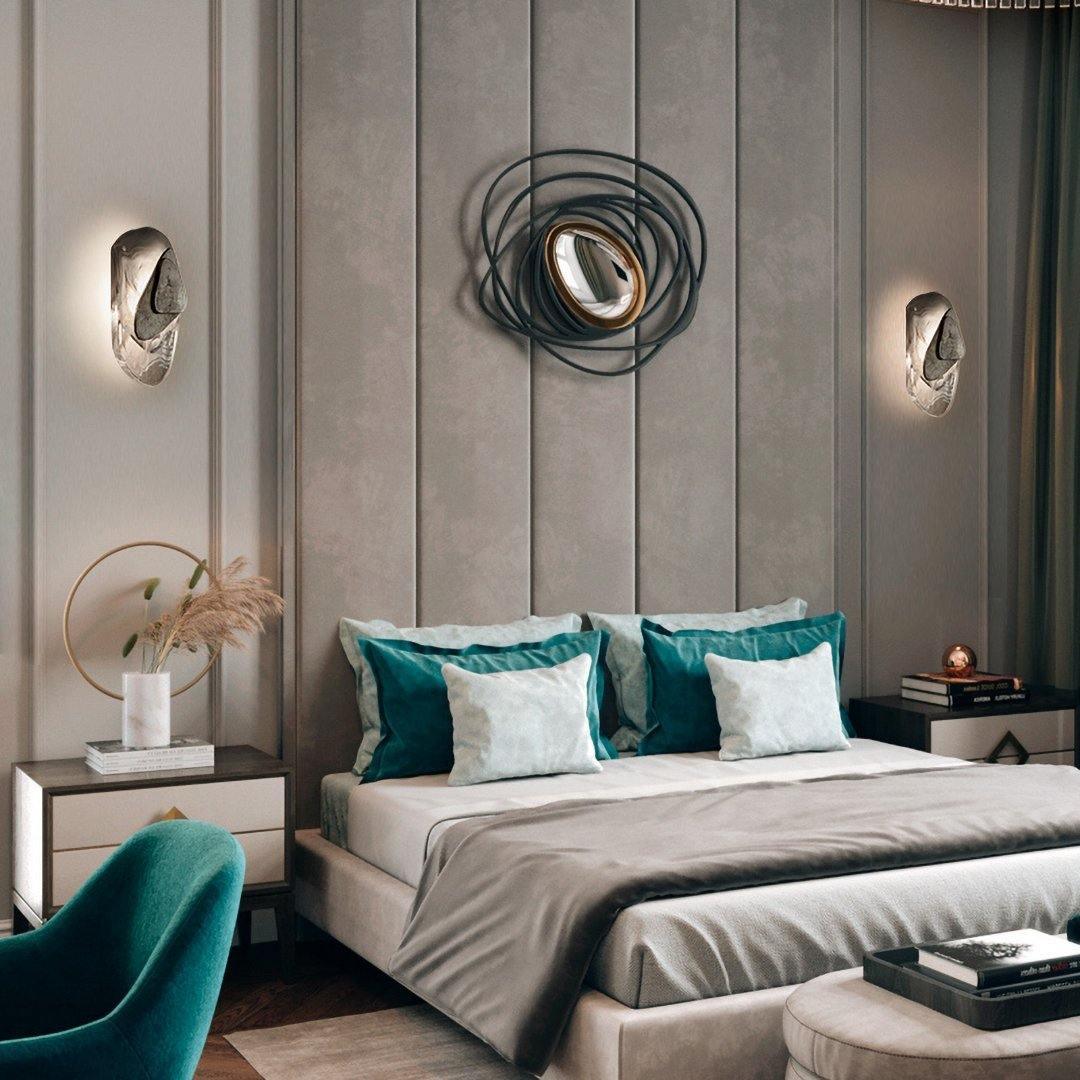 Wall Glass Swirl Black Matte