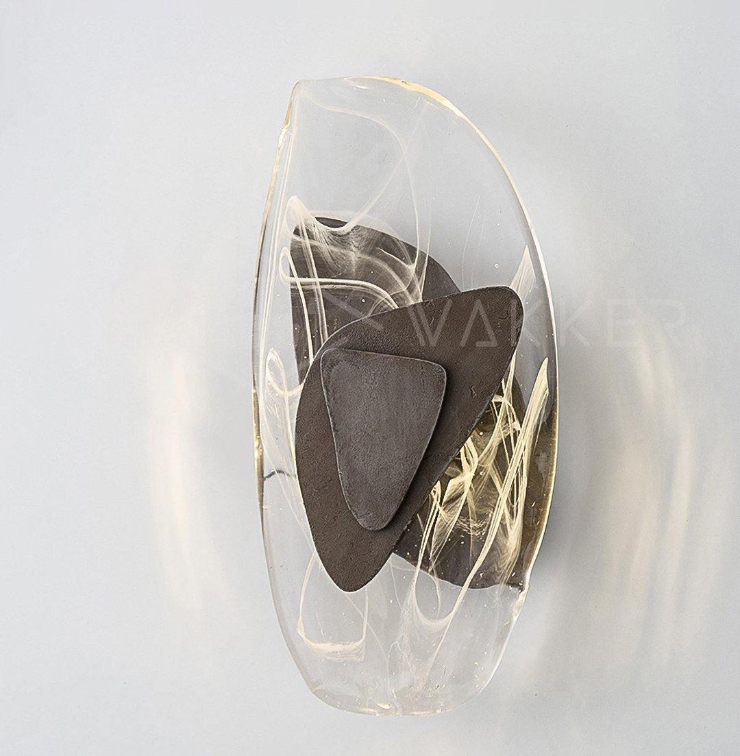 Wall Glass Swirl Black Matte