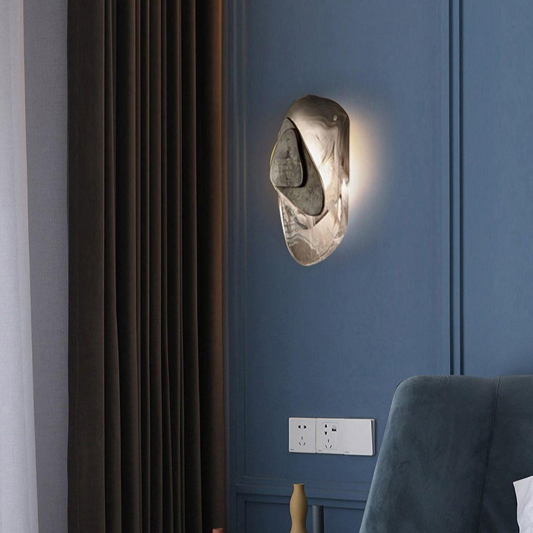 Wall Glass Swirl Black Matte