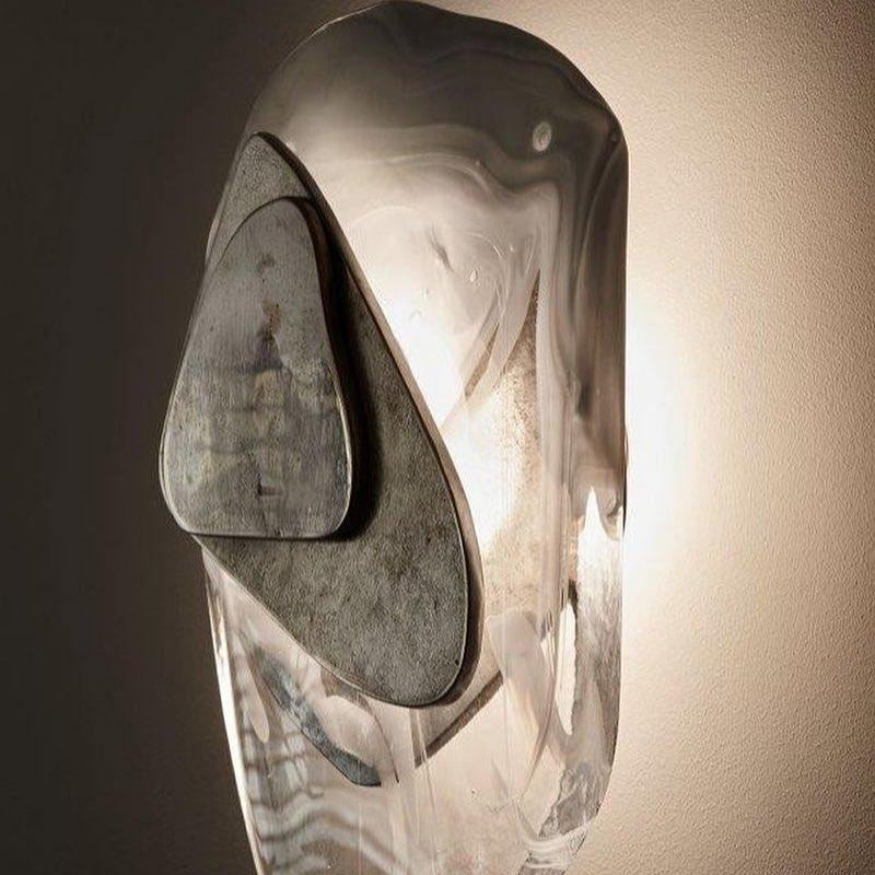 Wall Glass Swirl Black Matte