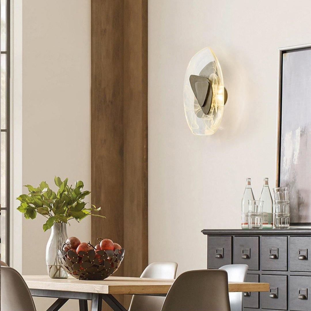 Wall Glass Swirl Black Matte