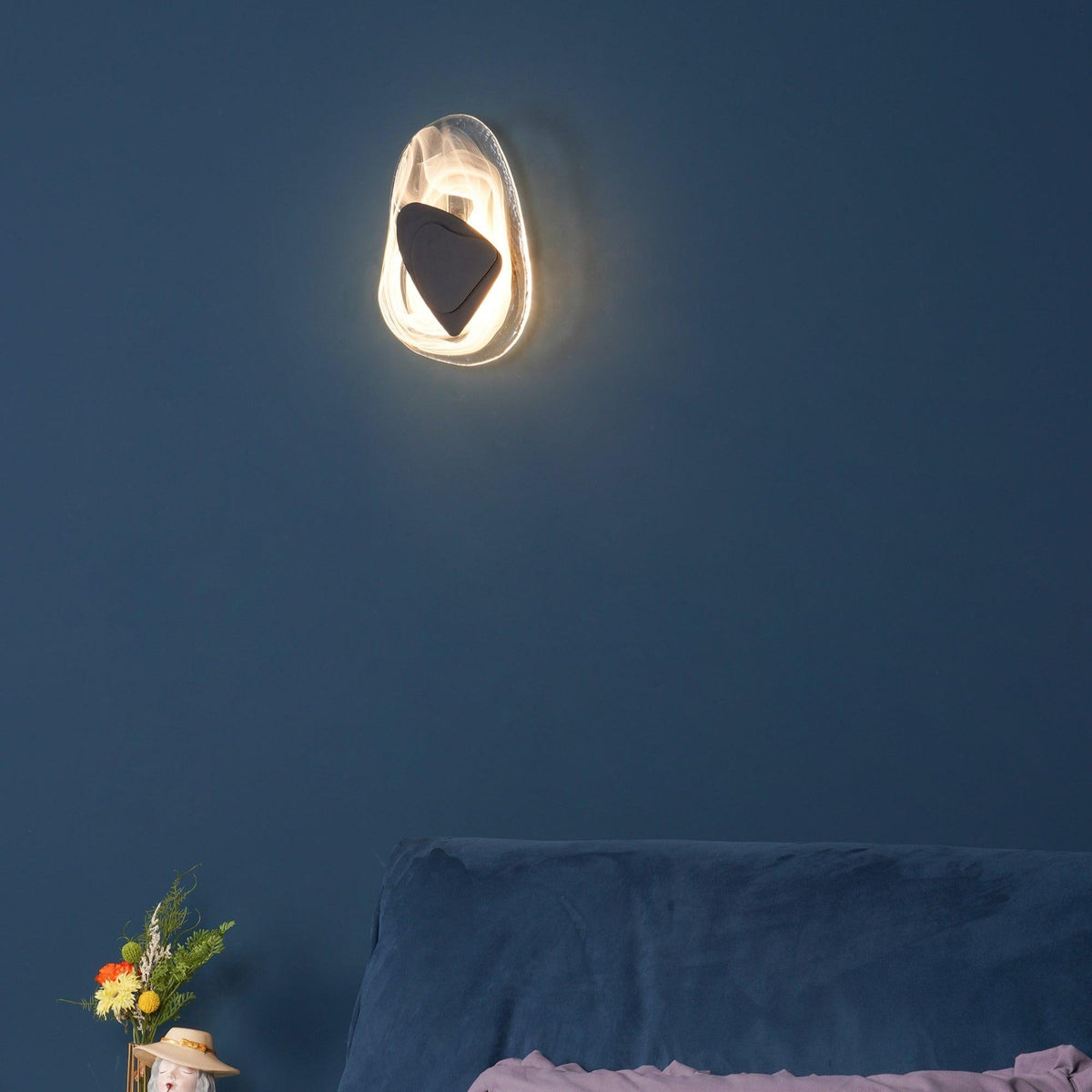 Wall Glass Swirl Black Matte