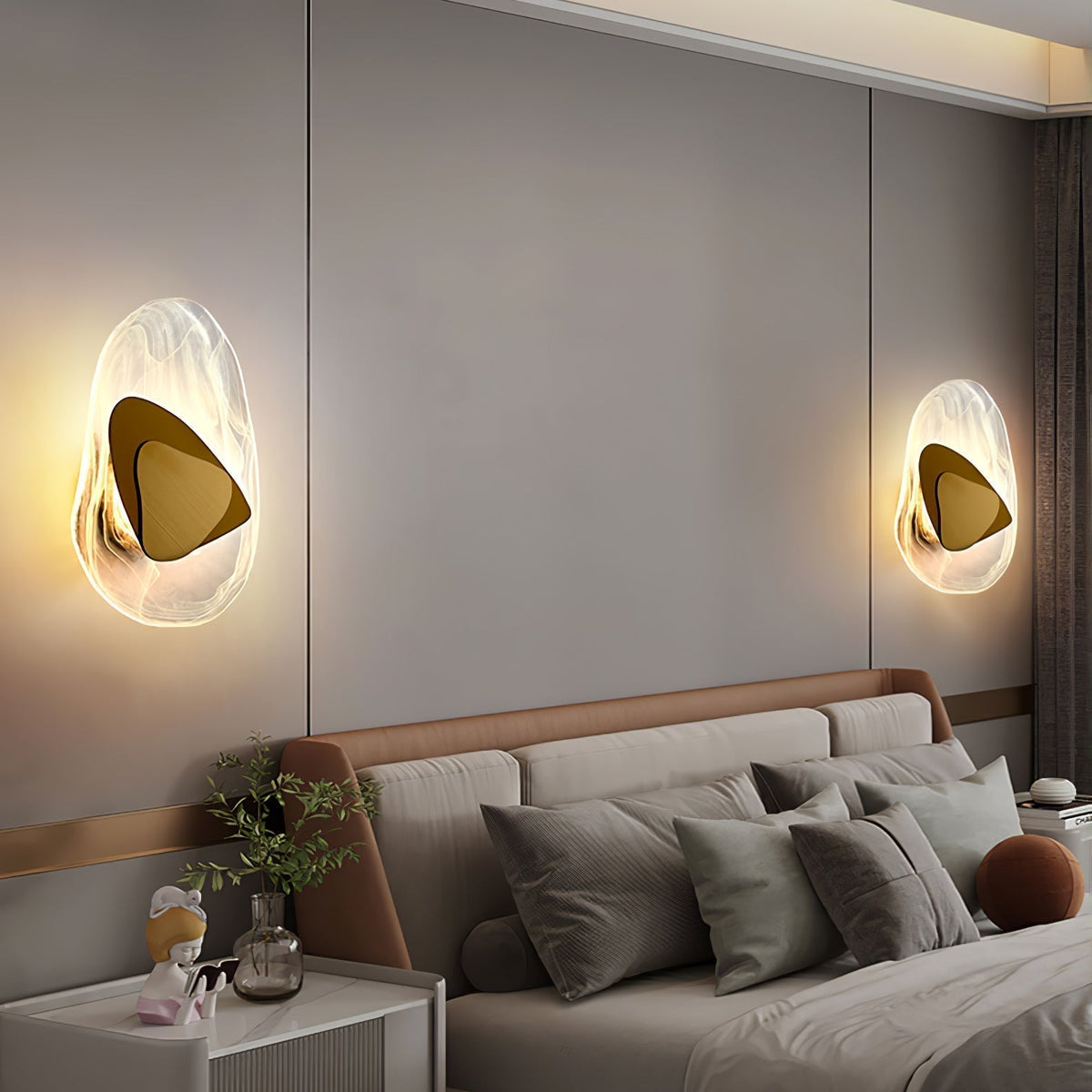 Wall Glass Swirl Black Matte