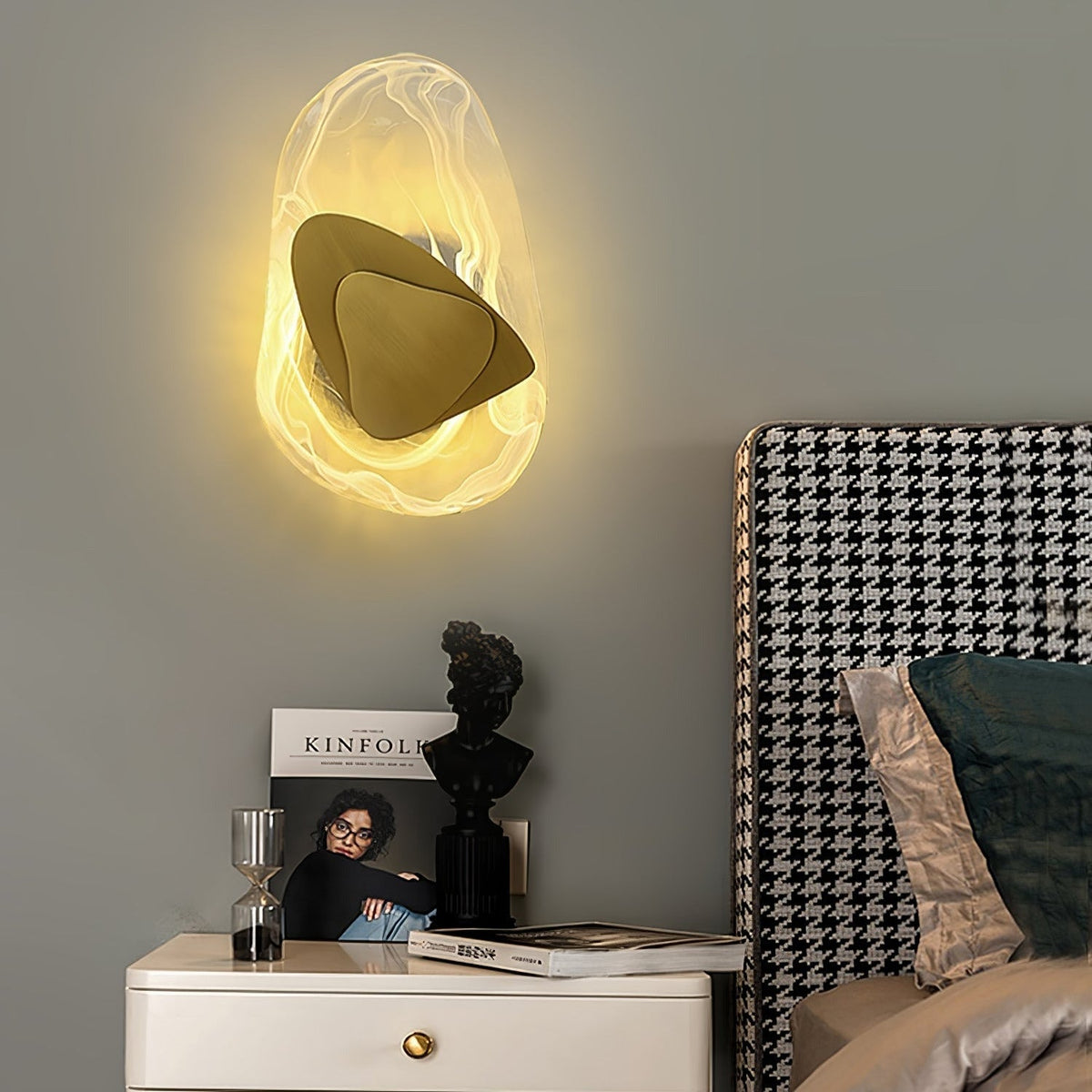Wall Glass Swirl Black Matte