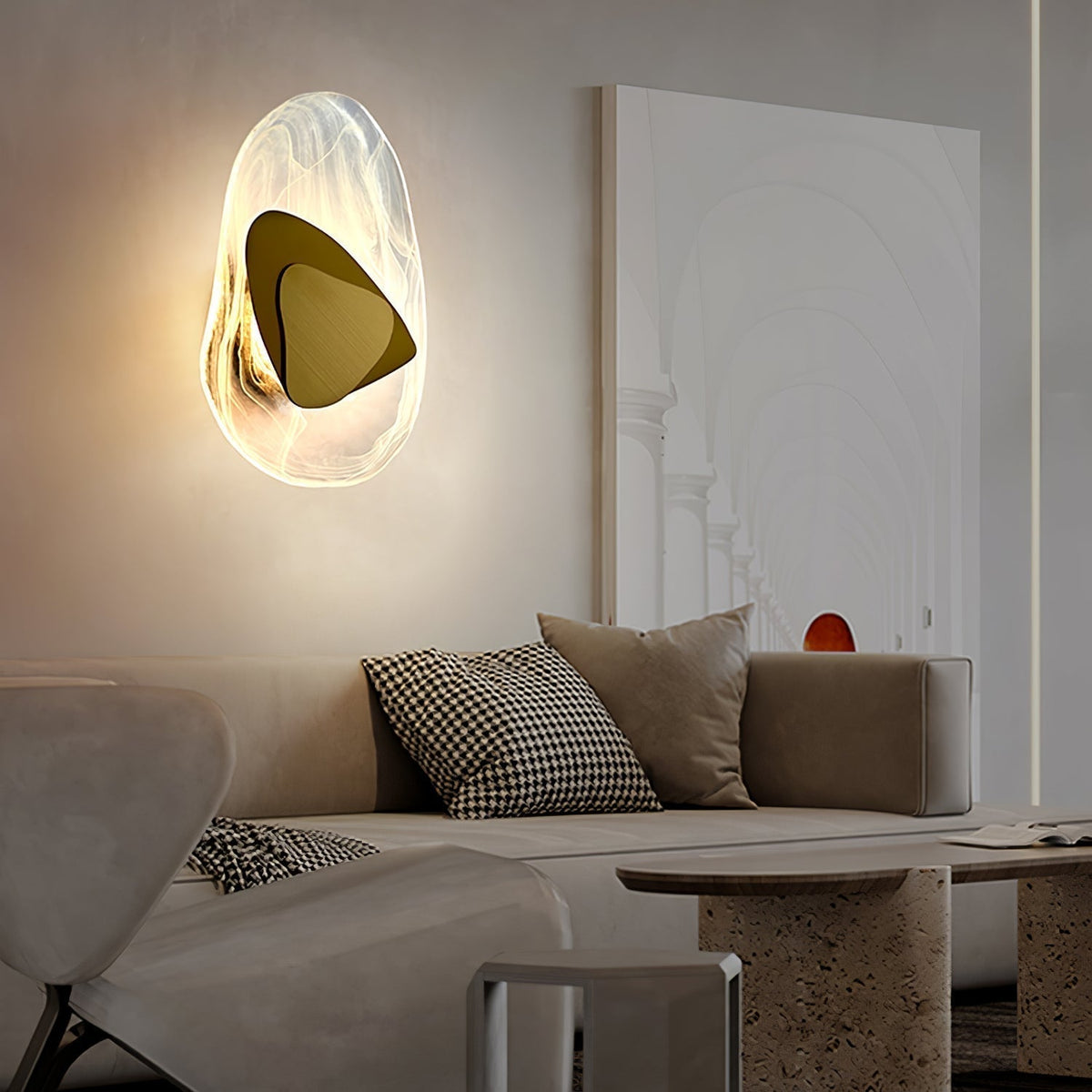 Wall Glass Swirl Black Matte