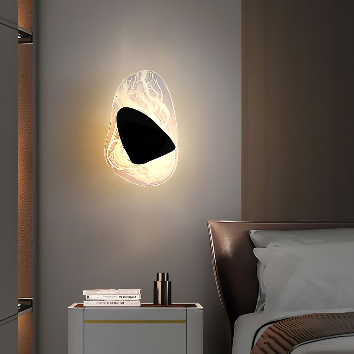 Wall Glass Swirl Black Matte