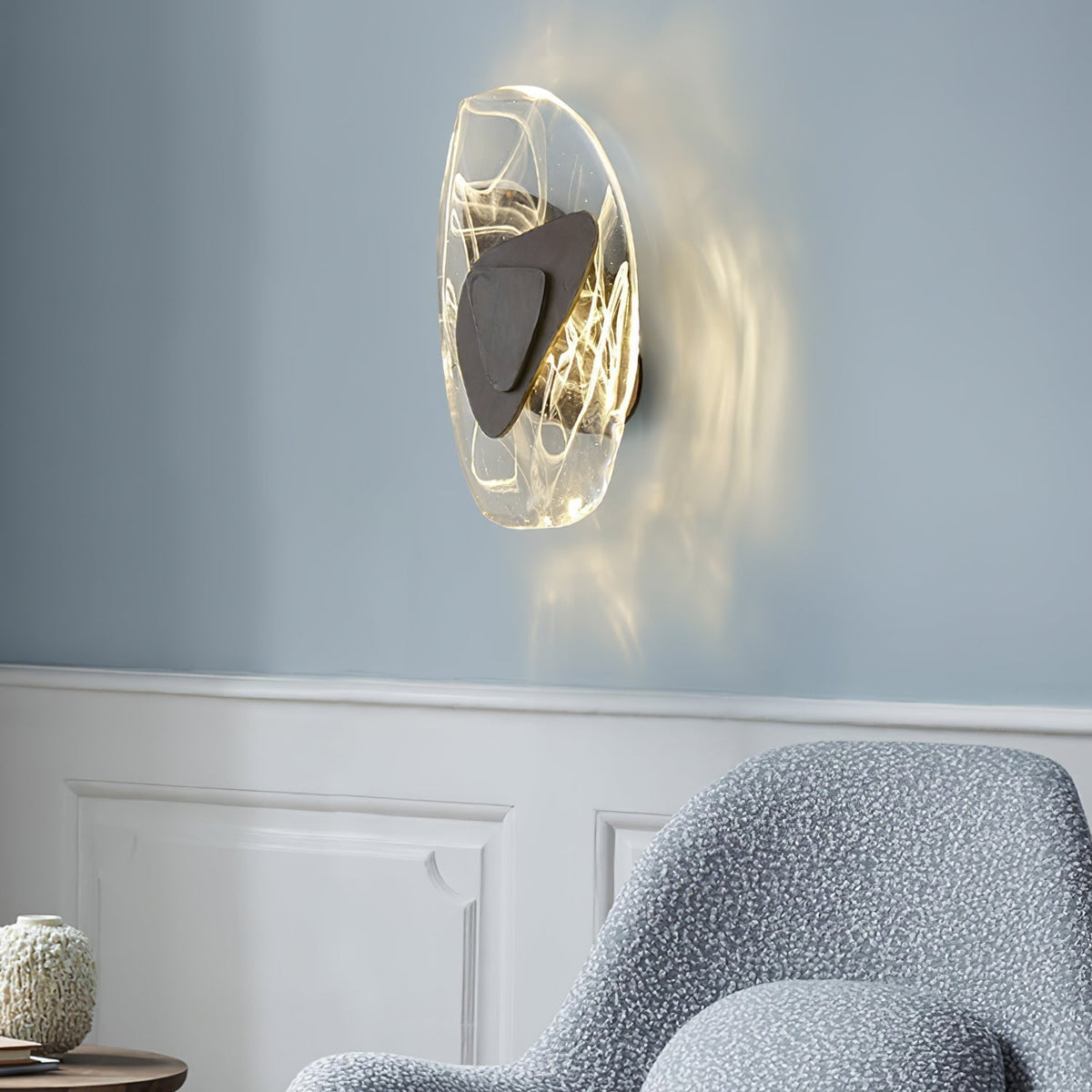 Wall Glass Swirl Black Matte
