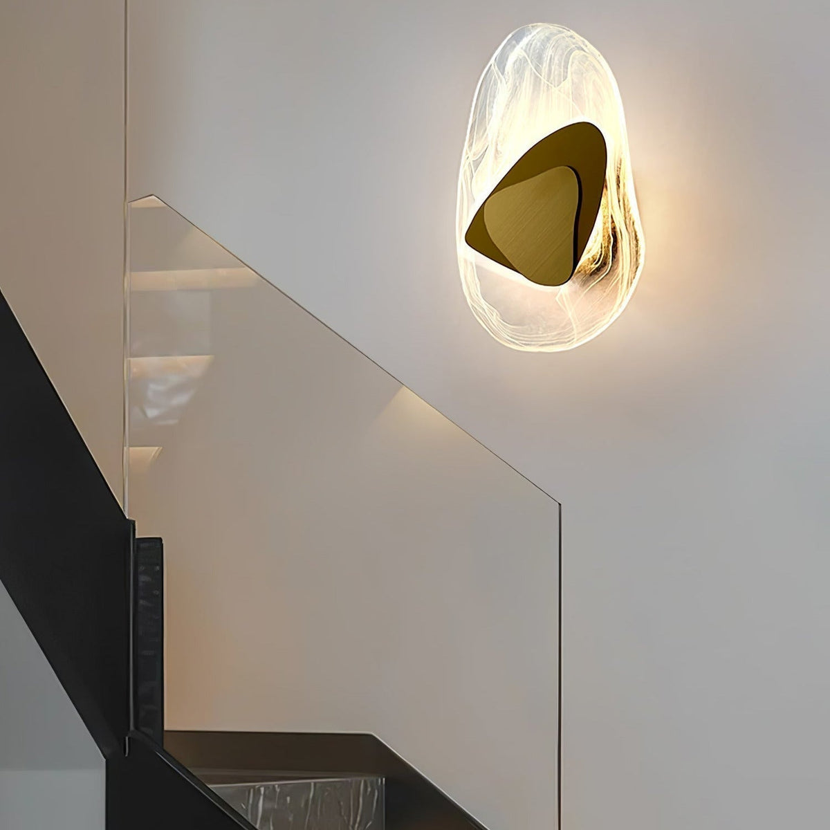 Wall Glass Swirl Black Matte
