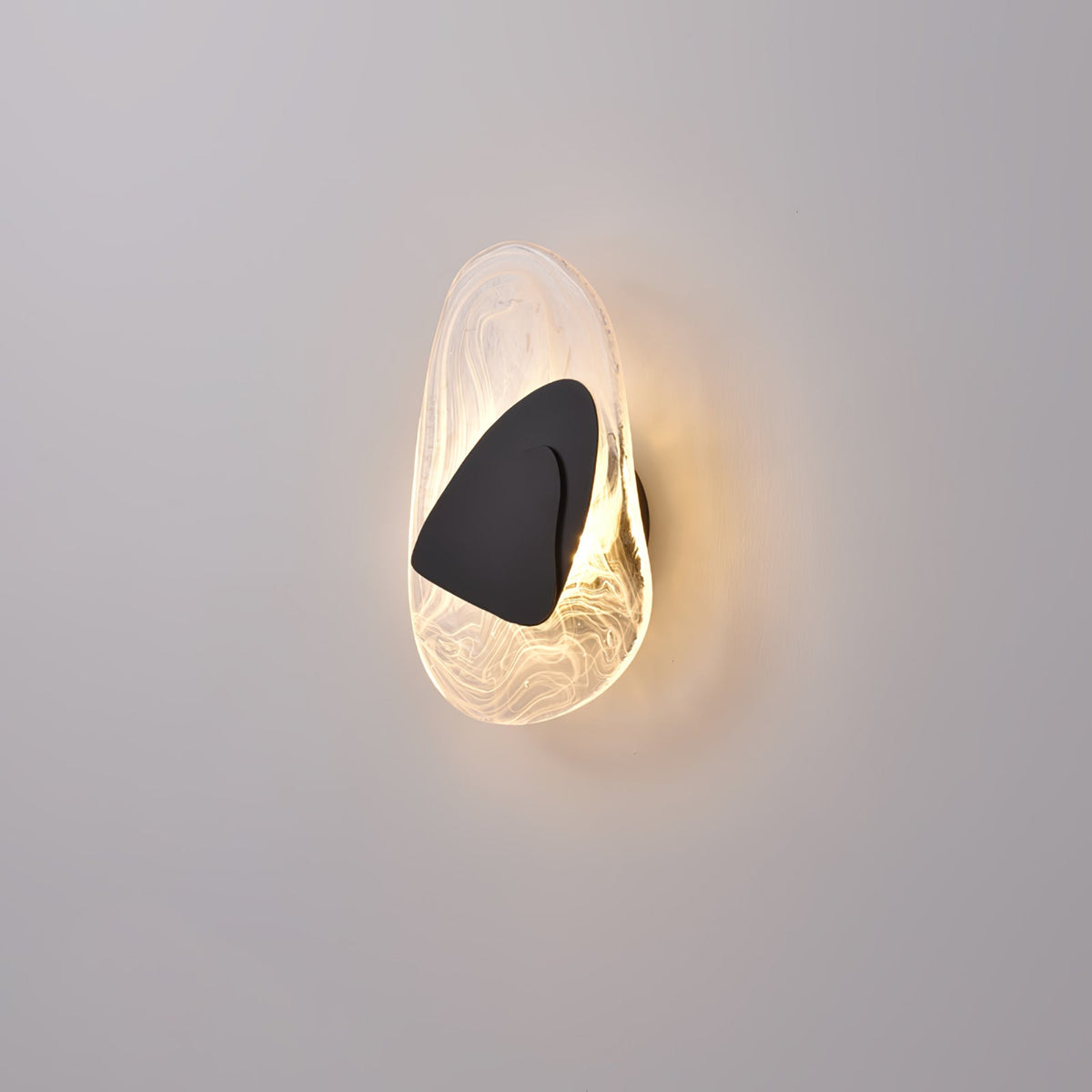 Wall Glass Swirl Black Matte