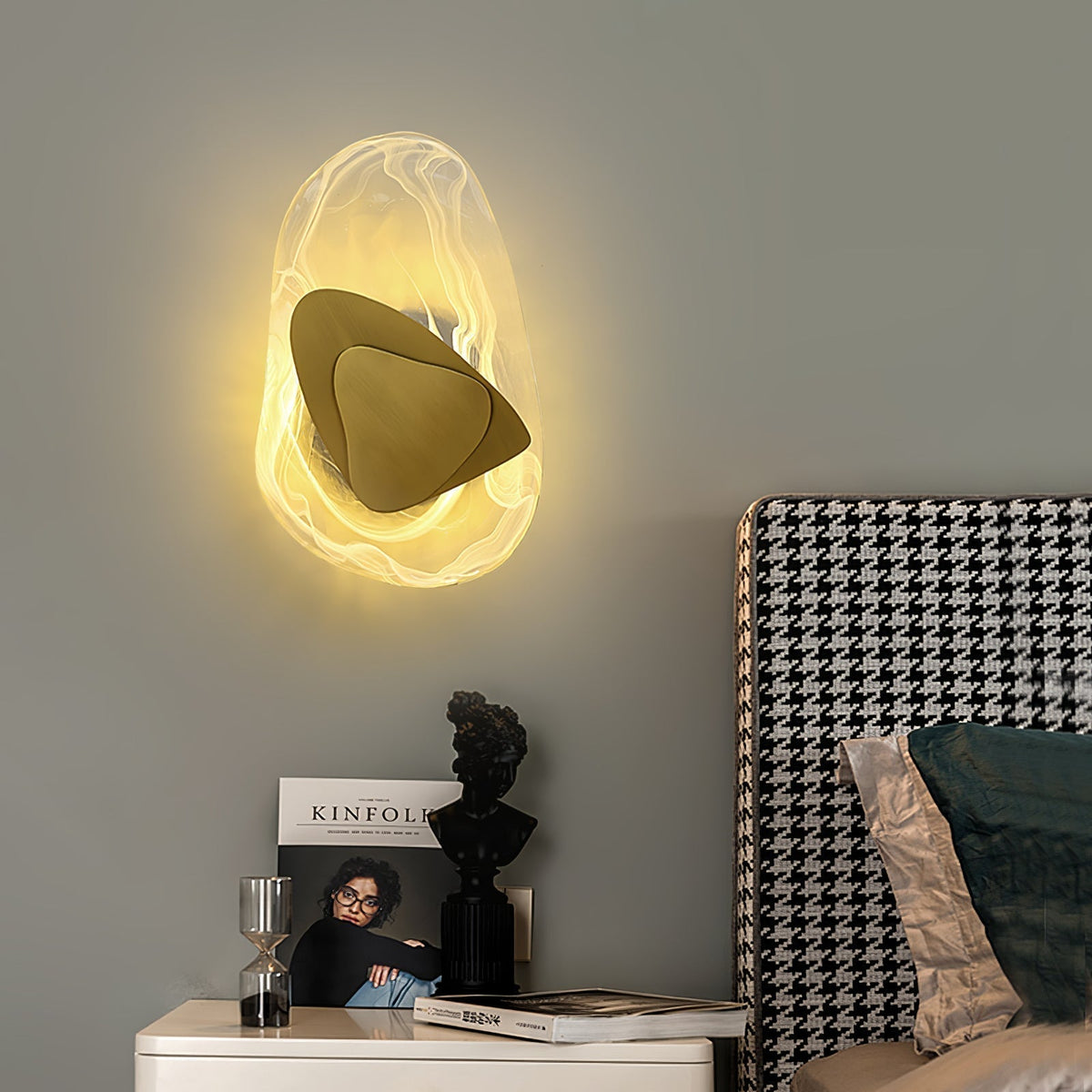 Wall Glass Swirl Black Matte