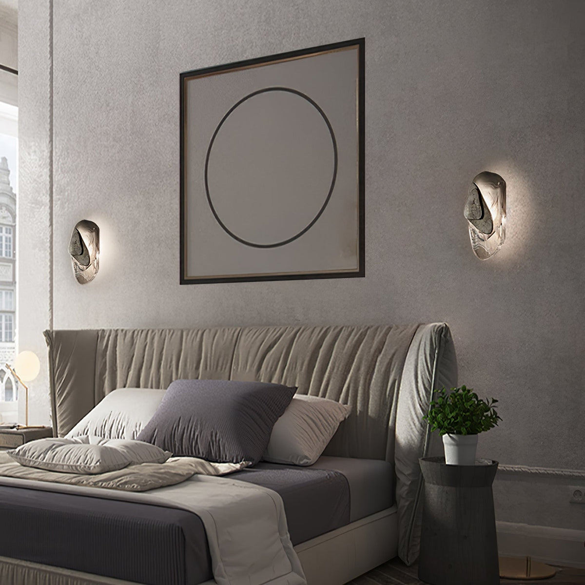 Wall Glass Swirl Black Matte