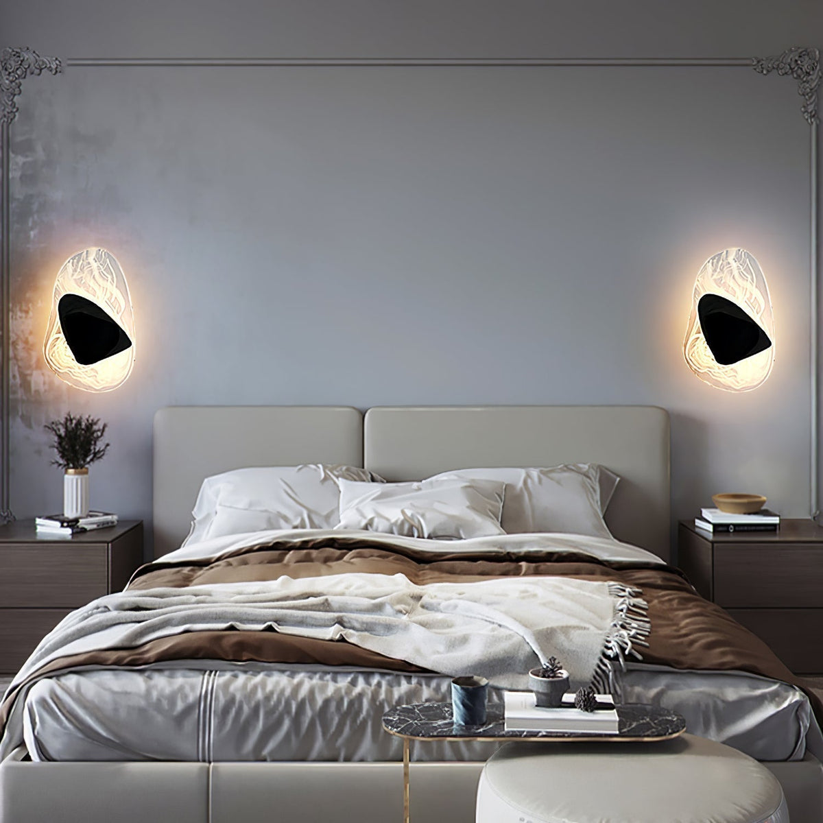 Wall Glass Swirl Black Matte