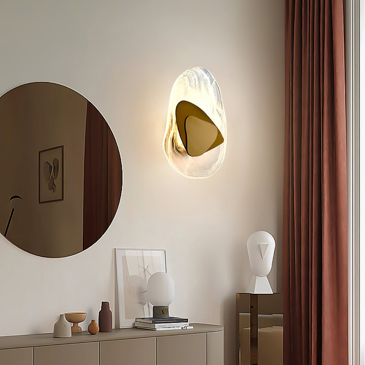Wall Glass Swirl Black Matte