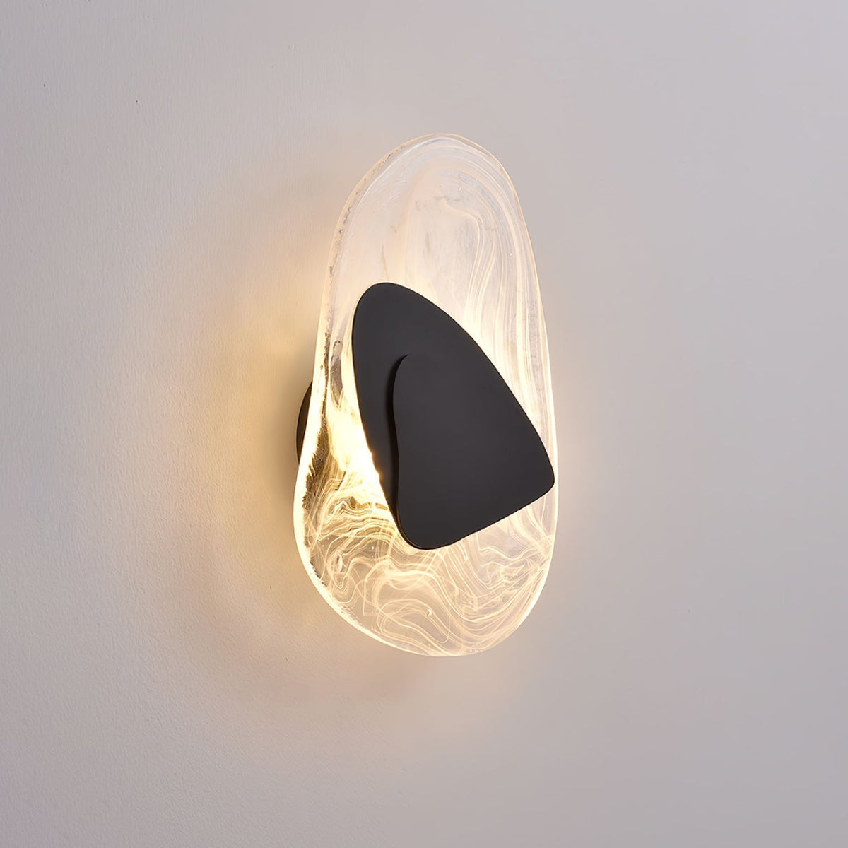 Wall Glass Swirl Black Matte