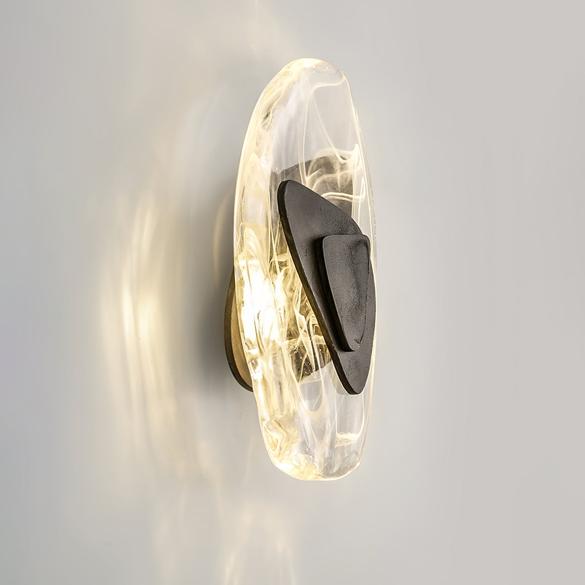 Wall Glass Swirl Black Matte